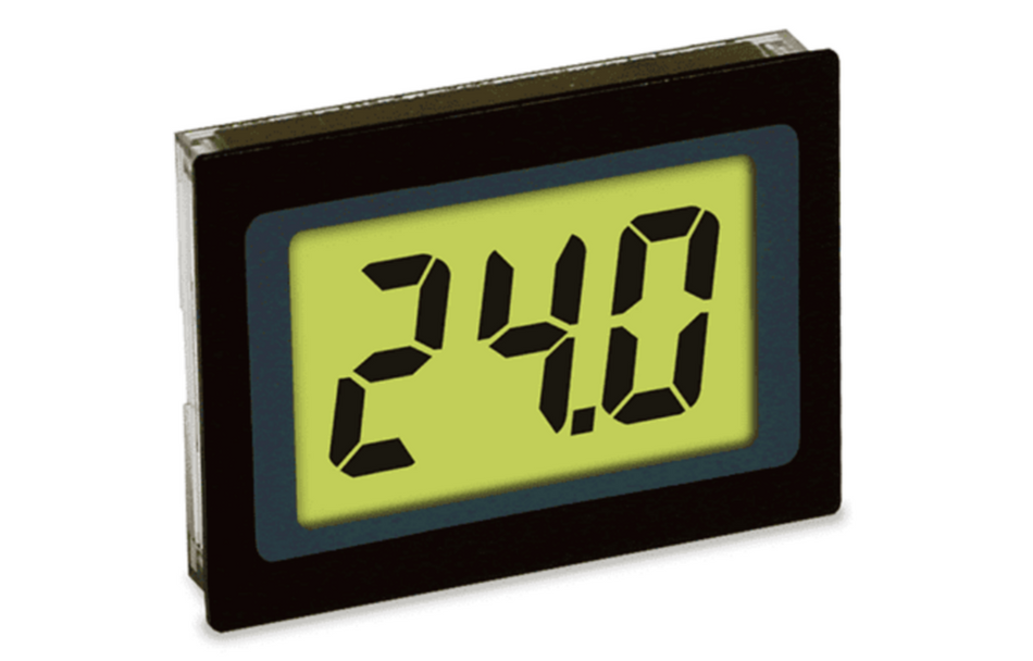 4-25 V d.c Splash-Proof Ultra Low Profile LCD Voltmeter - SP 5-1200-BL