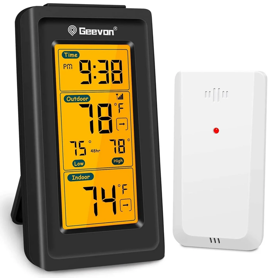 Geevon WS0151 Black Wireless Temperature Station -  WS0151-BK