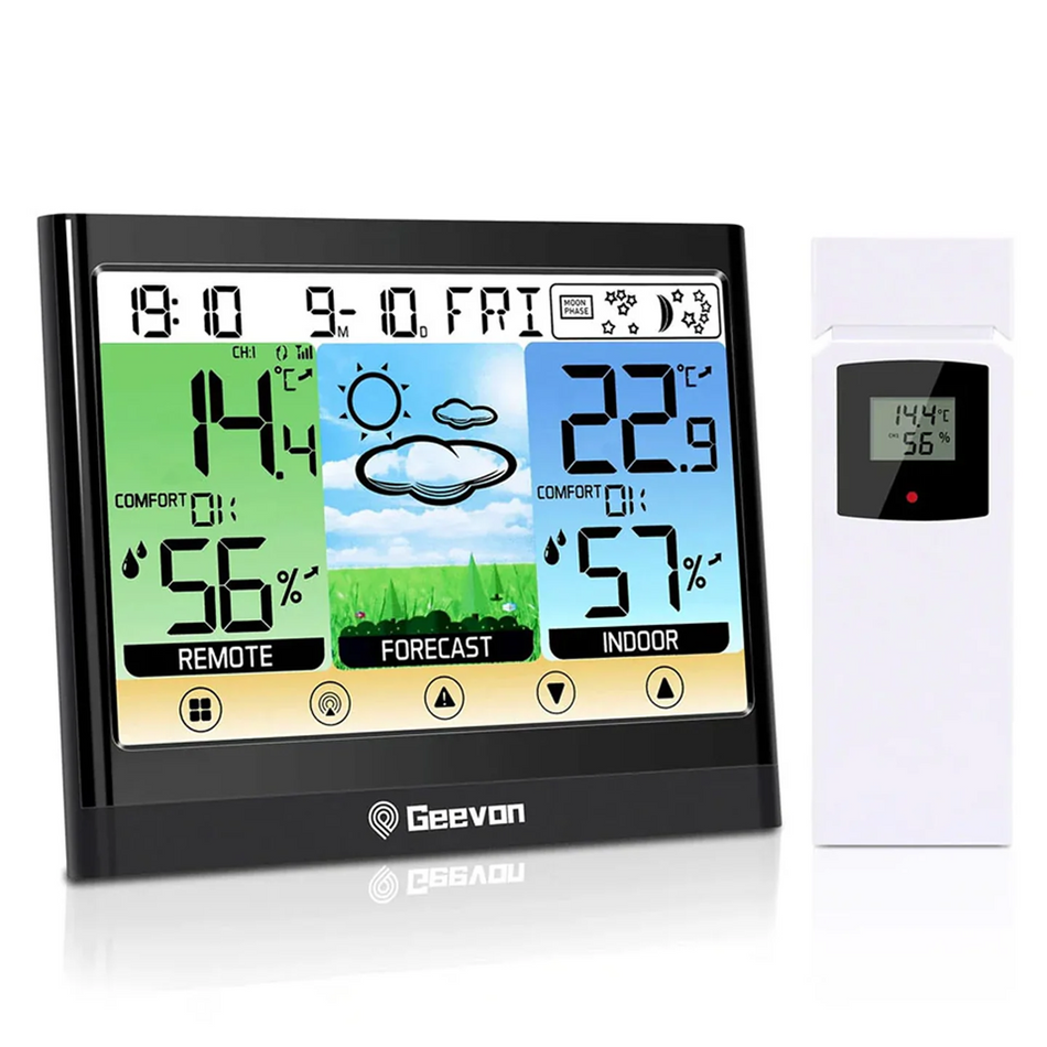 Geevon WS8667 Wireless Weather Station with Heat Index and Dew Point - WS8667