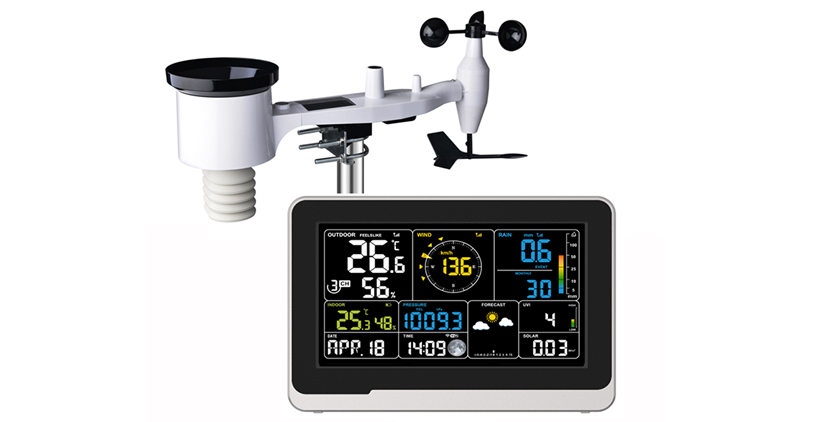 IC3900 Large LCD display WiFi weather station with 7-in-1 outdoor sensor