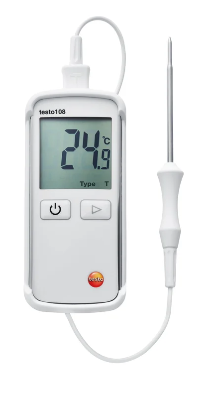 Testo 108, food thermometer with standard immersion/penetration probe