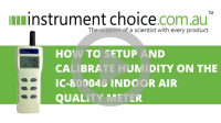 How to Set-up and Calibrate Humidity on the IC-800046 Indoor Air Quality Meter