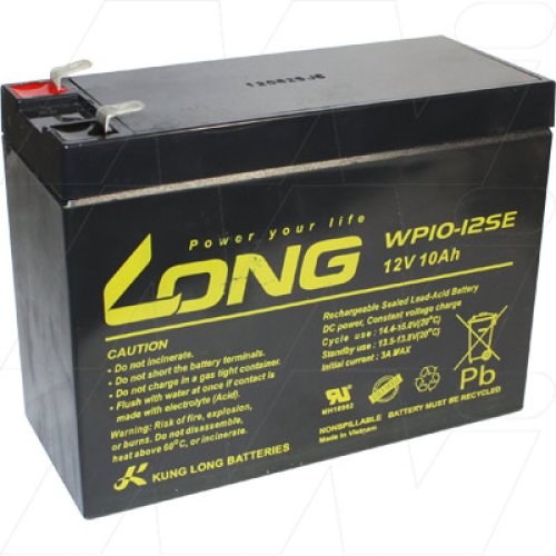 Drypower 12V 10Ah Sealed Lead Acid Battery. Replaces PS12100 - 12SB10C