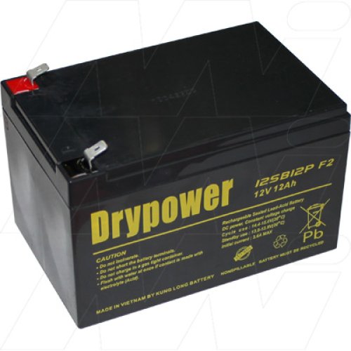 Drypower 12V 12Ah Sealed Lead Acid Battery - 12SB12P-F2