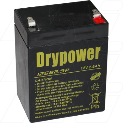 Drypower 12V 2.9Ah Sealed Lead Acid Battery - 12SB2.9P