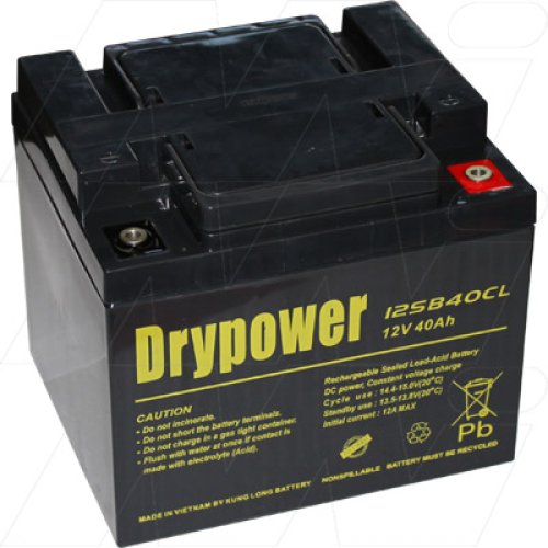 Drypower 12V 40Ah Sealed Lead Acid Battery - 12SB40CL