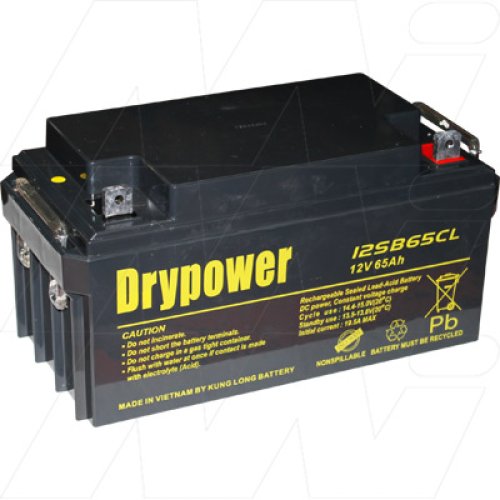 Drypower 12V 65Ah Sealed Lead Acid Battery - 12SB65CL