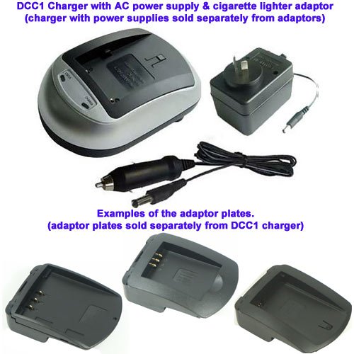 Camera Battery Charger Adaptor Plate for Fujifilm NP-80, NP-100, JVC BN-V101, Kodak KLIC-3000 - AVP80