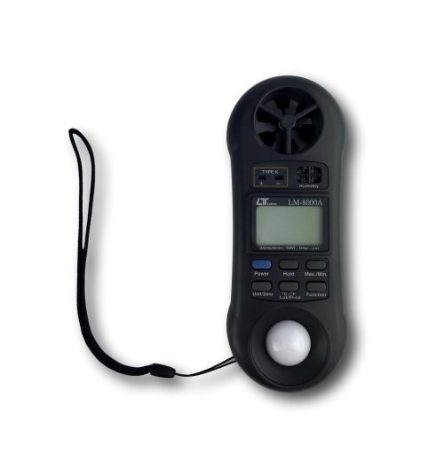 4-in-1 Anemometer (LM-8000A) Air Speed, Temp, Humidity & Light
