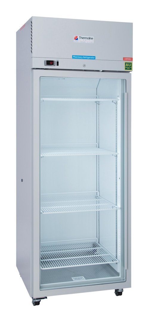 520 Litre, Fan Forced Premium Pharmacy Refrigerator with Digital Temp. Display with High/Low Alarm, and Data Logging - TPR-520-1-GD, Glass door model