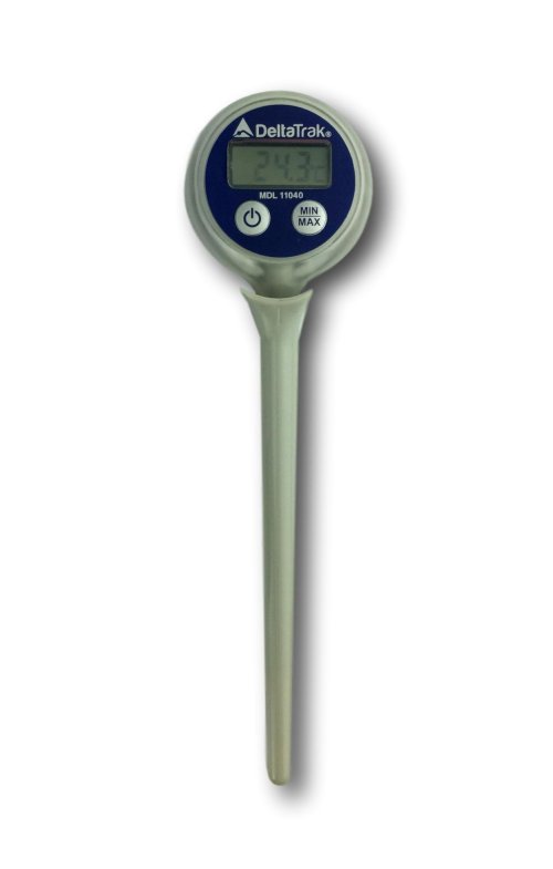 DELTATRAK 11040 FlashCheck Lollipop Min Max Auto-Cal Thermometer W Reduced Tip Probe