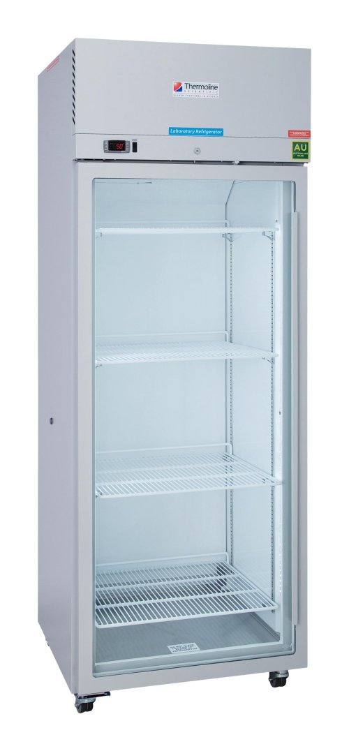 Lab Refrigerator. (520 Litre) Digital Temperature Display - Glass Door Model