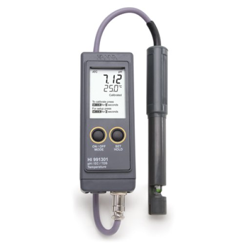 Portable pH, high range EC & TDS and Temperature Meter - HI 991301