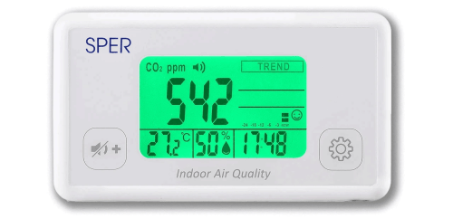 Indoor Air Quality Monitor with Color Coded Display - IC-800052