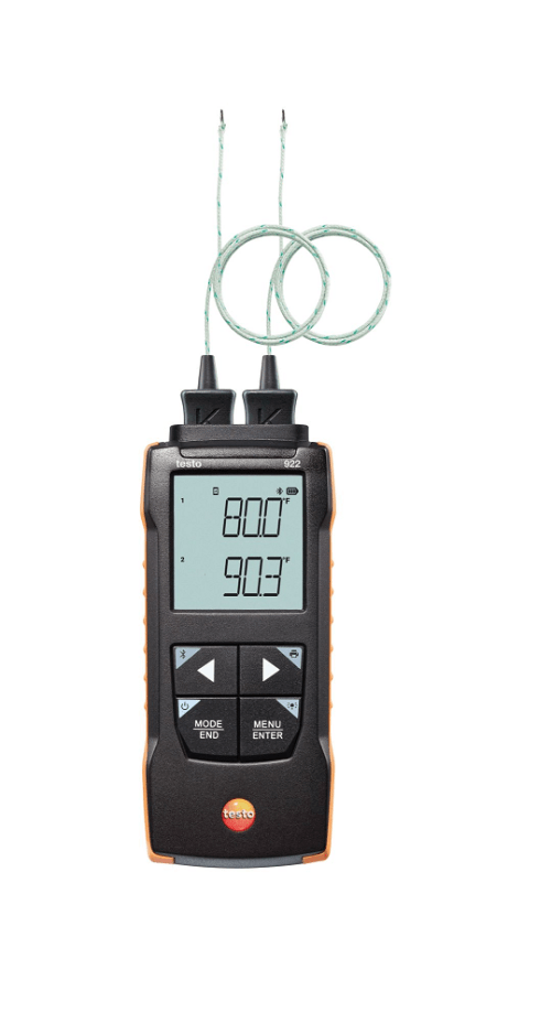 testo 922 - Differential Temperature Measuring Instrument for TC Type K with App Connection