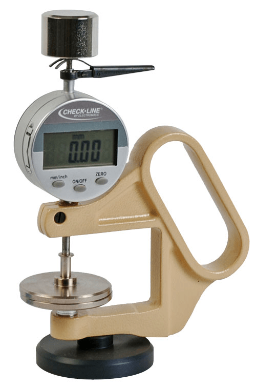Digital Thickness Gauge for Textiles and Non-woven textiles, 10 mm / 0.4" Range