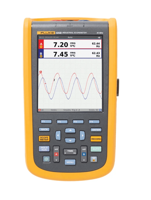 Fluke 123B Series Industrial ScopeMeter handheld Oscilloscope (20 MHz)