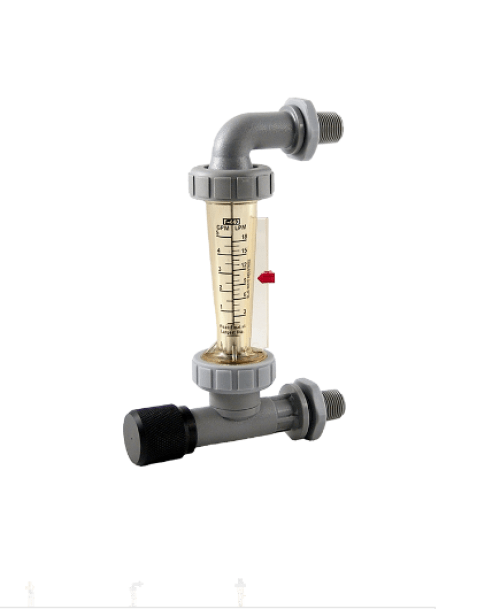 F-440 Polysulfone Standard Compact Flow Meter (0.5 to 5 GPM/1.8 to 18 LPM) 3/8 inch M/NPT, with Adjustable Mount