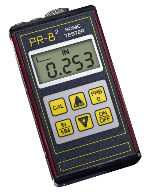 PR-82 Ultrasonic Thickness Gauge with T-104-2120 Probe for cylinders walls & flat decks