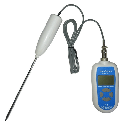 Thermometer - compact with separate probe - waterproof, alarms