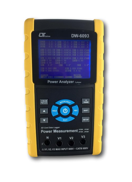 DW-6093 3 Phase Power Analyzer Tester Real time Data logger 