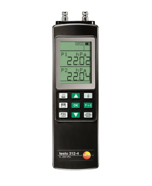 testo 312-4 - Differential pressure measuring instrument up to 200 hPa