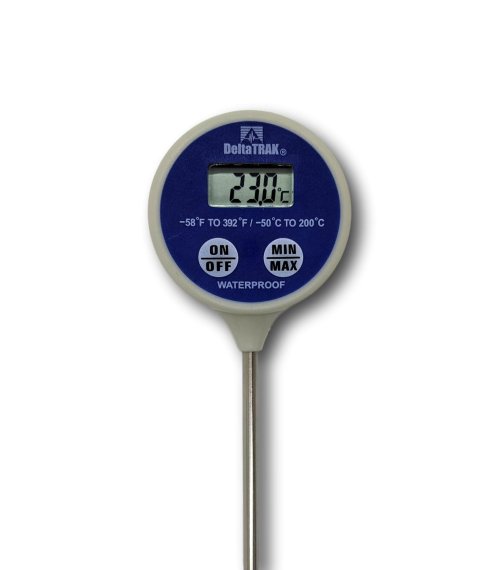 Probe Thermometer 8" DeltaTrak 11047 FlashCheck Digital Lollipop Min/Max 200mm 