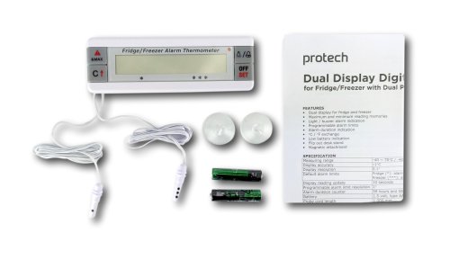 White ARCELI Digital LCD Thermometer Temperature Monitor with External Probe for Fridge Freezer Refrigerator Aquarium 