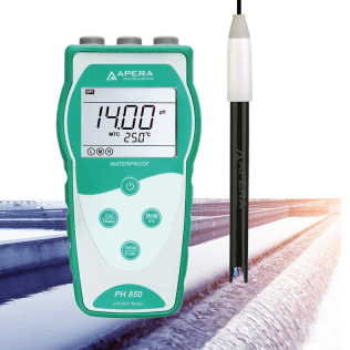 PH850-WW Portable pH Meter for Wastewater Treatment, Equipped with LabSen® 333 Electrode