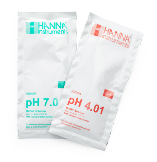 HI77400P pH 4.01 and 7.01 Calibration Buffer Sachets (10 x 20mL, 5 Each)