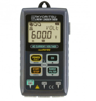 Kyoritsu 5020 TRMS 3-Channel Current / Voltage Data Logger