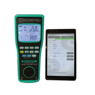 Kyoritsu 6205PRO hand held portable appliance tester with in-built Wireless connectivity