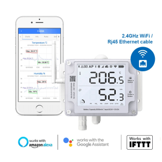 UbiBot GS1-AETH1RS(1DS) Outdoor Temperature and Humidity Monitoring System