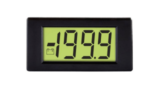 200mVdc full scale, LED backlit, Snap-in, Panel Meter - IC-DPM 3AS-BL