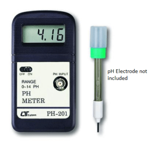 Digital pH-mV Meter (pH electrode optional) - PH-201