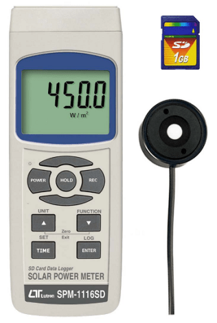 Solar Power Meter with SD Card Data Logging - ICSPM1116SD