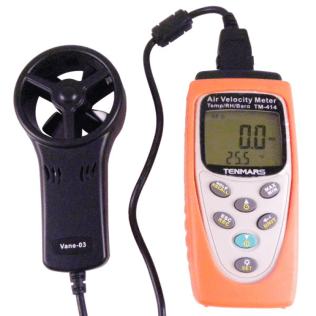 TM-414 Air velocity, Air flow, Temperature. Pressure and Humidity Meter