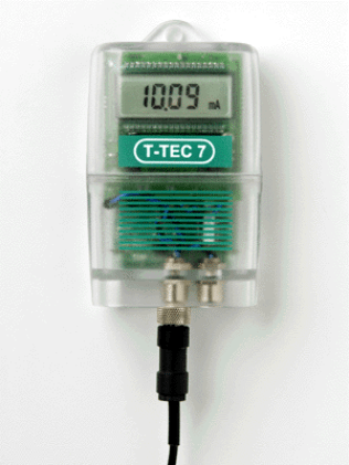 T-TEC 7-3A Temperature Data logger for 4-20 mA input with display