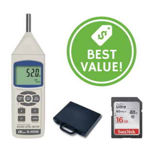 Type 1 Sound Level Meter & Data Logger (Traceable Cert & SD Card incl)