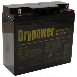 Drypower 12V 20Ah Sealed Lead Acid Battery - 12SB20C