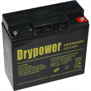 Drypower 12V 22Ah Sealed Lead Acid Battery - 12SB22C