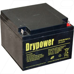 Drypower 12V 26Ah Sealed Lead Acid Battery - 12SB26CL