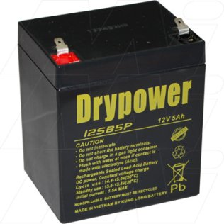 Drypower 12V 5Ah Sealed Lead Acid Battery - 12SB5P