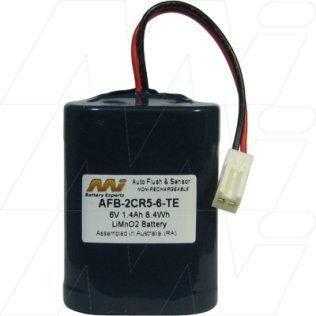 Lithium Battery for Lavatory Auto Flush Sensors - AFB-2CR5-6-TE