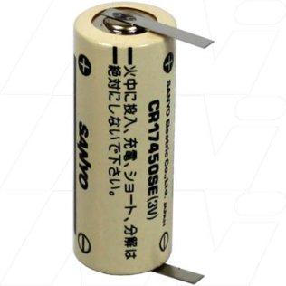 CR17450SE-T1 Industrial Lithium Battery with solder tags - CR17450SE-T1