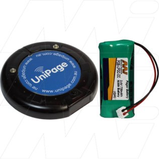 Pager battery suitable for UniPage GuestCall Digi Coaster Restaurant Paging System - PGB-UPGC-DC