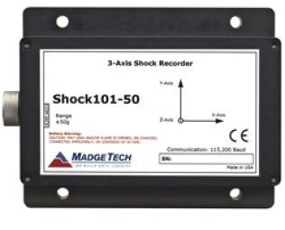 Tri-axial Shock Recorder (100g) - SHOCK101-100