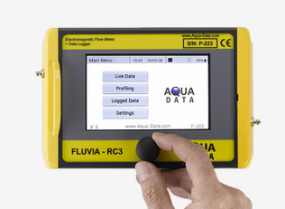 Fluvia RC3 Electromagnetic Velocity Meter. Includes 3 Stainless Steel Rods