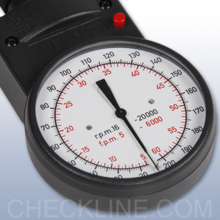 MT-200 Mechanical Hand-Held Tachometer, complete kit - DEUMO S (Feet/Min version)