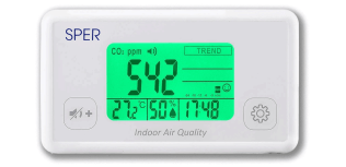 Indoor Air Quality Monitor with Color Coded Display